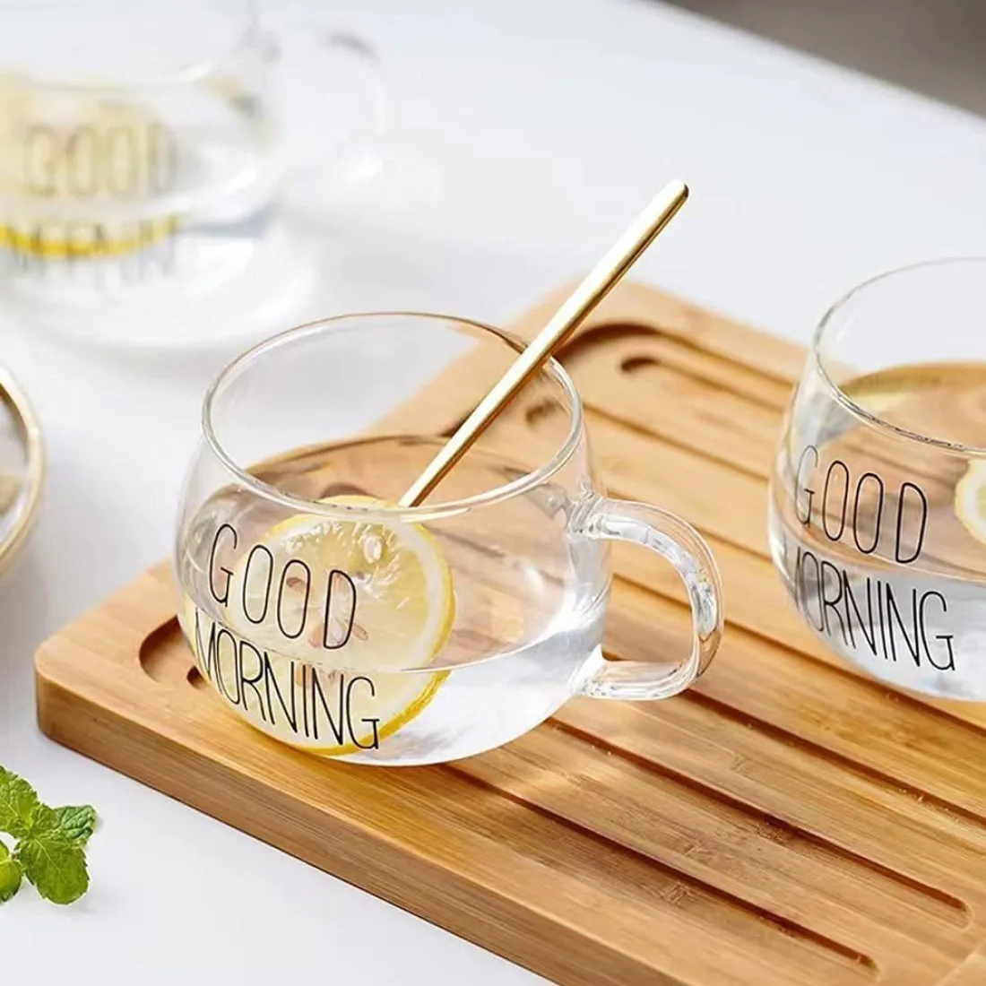 Sklenený hrnček Good morning - 330ml