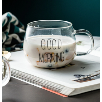 Sklenený hrnček Good morning - 330ml