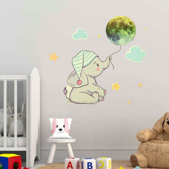 Svietiaca samolepka na stenu Sloník