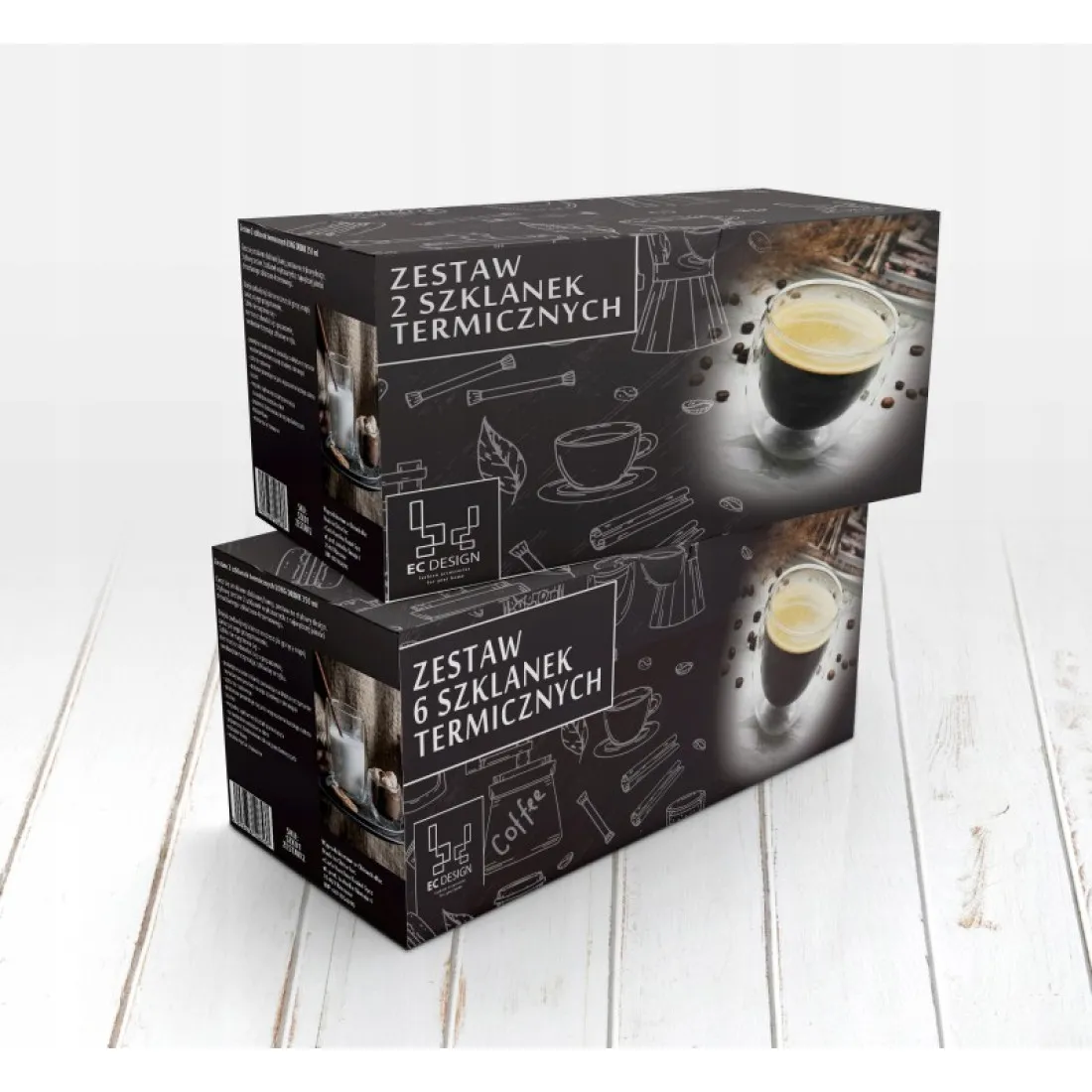 Termo poháre na caffe latté 350 ml, 2 ks