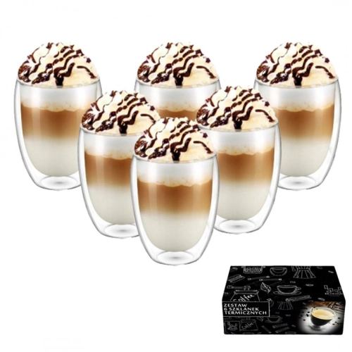 Termo poháre na caffe latté 350 ml, 6 ks
