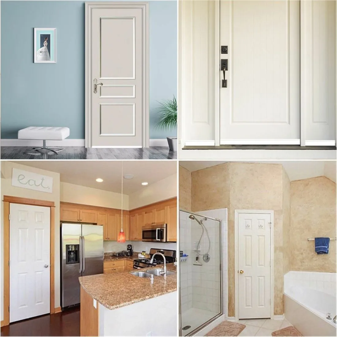 Tesniaca lišta do dverí - biela