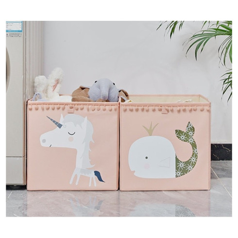 Úložný box na hračky - motív Jednorožec, 33 cm