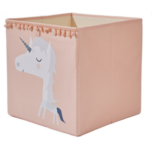 Úložný box na hračky - motív Jednorožec, 33 cm