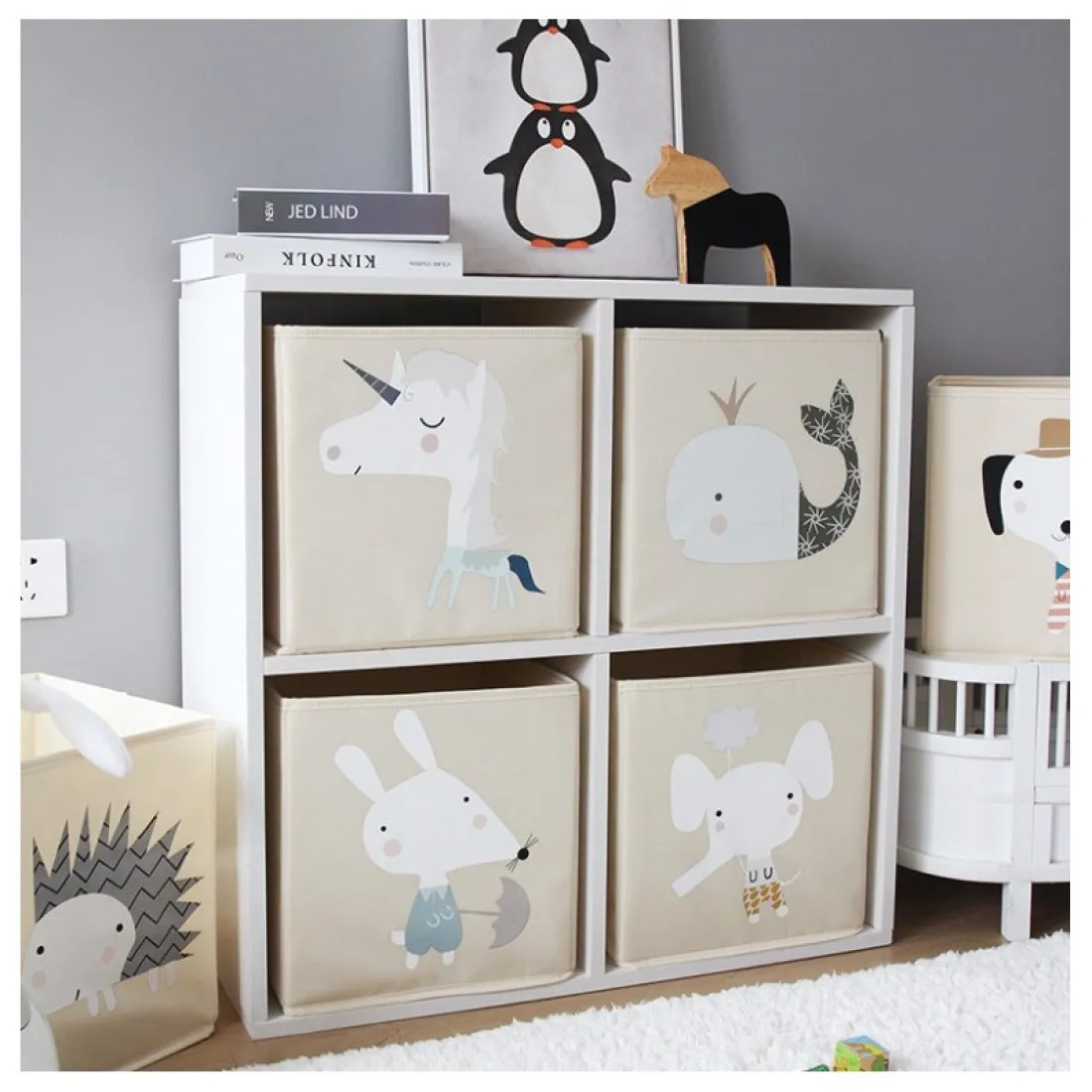 Úložný box na hračky - motiv myši, 33 cm