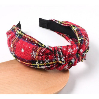 Vianočná čelenka - červeno biela