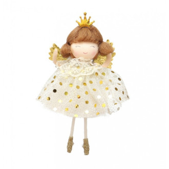 Vianočná dekorácia na zavesenie - anjel, krémový