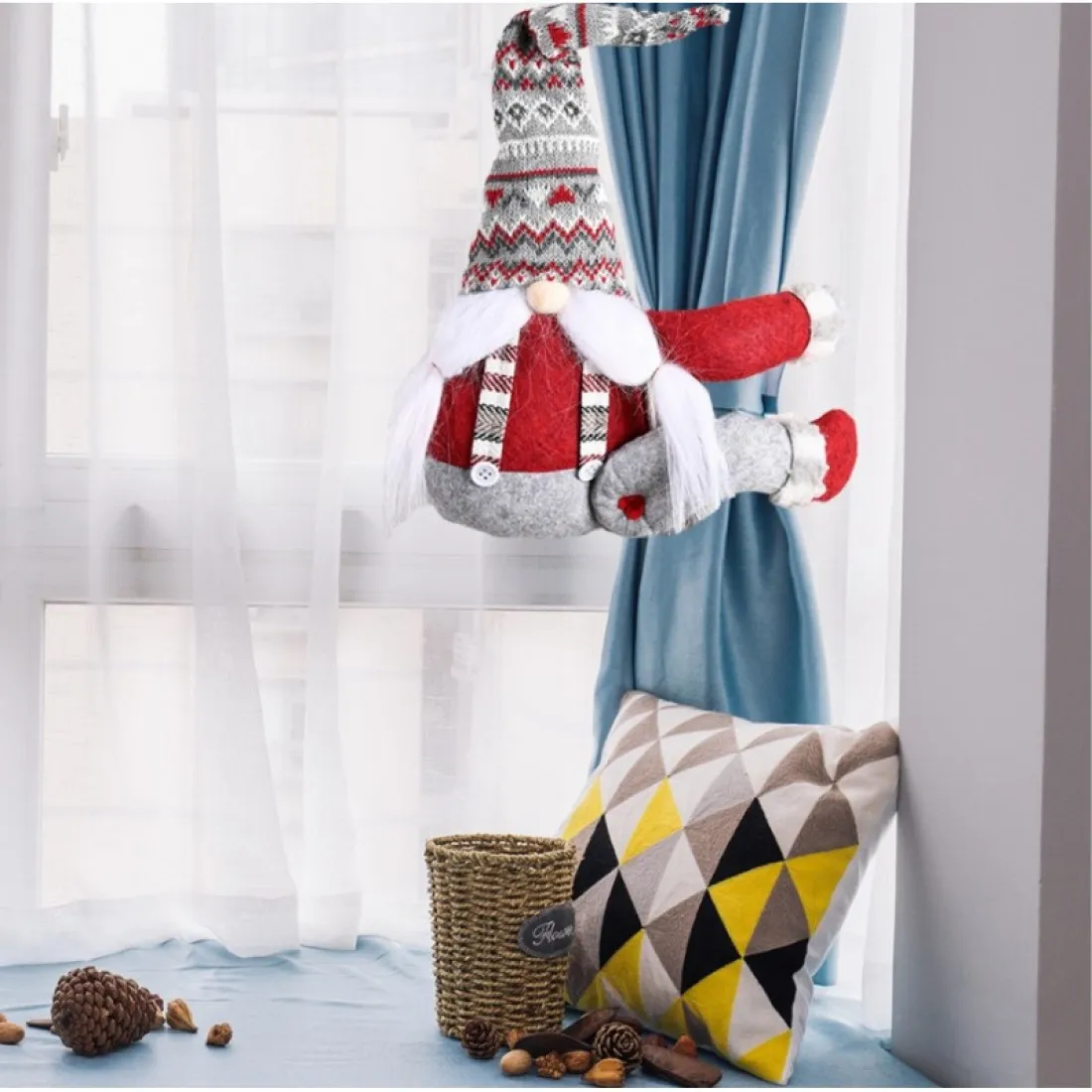 Vánoční klip na věšák elf 38 cm - norský vzor