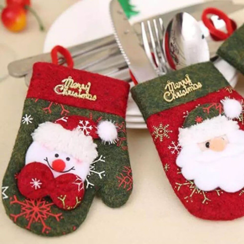 Vánoční příborník - chňapka Sněhulák 1 ks