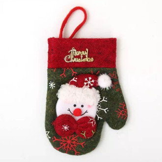 Vianočné puzdro na príbory - chňapka Snehuliak 1 ks