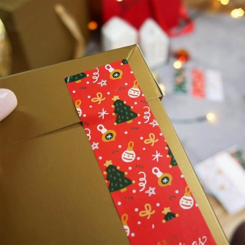 Vánoční samolepky na dárky 90 ks