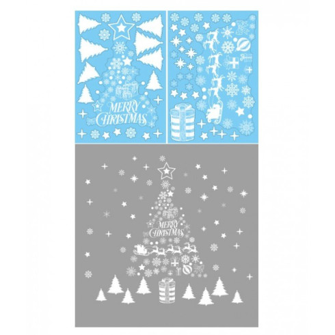 Vánoční nálepky na okno - vánoční stromek