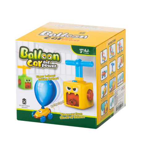 Zábavná detská hra s nafukovacími balónikmi - aerodynamická autoraketa - autičká