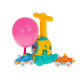 Zábavná detská hra s nafukovacími balónikmi - aerodynamická autoraketa - vesmír