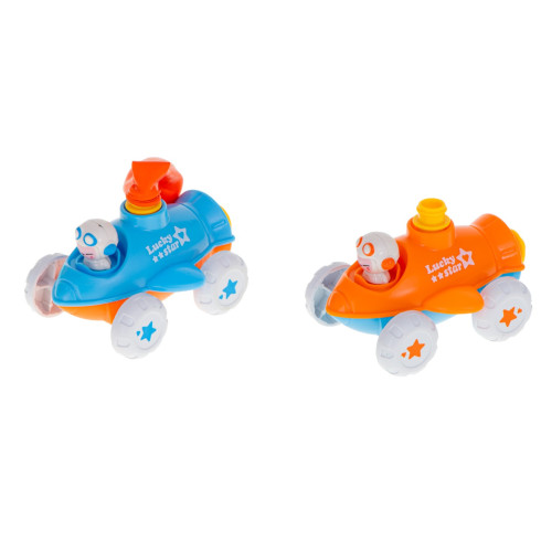 Zábavná detská hra s nafukovacími balónikmi - aerodynamická autoraketa - vesmír