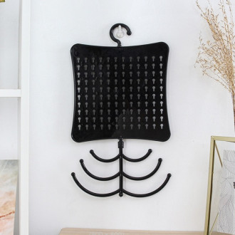Závesný vešiak na šperky - čierny