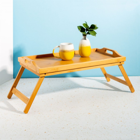 Bambusový raňajkový podnos do postele 50 cm