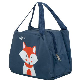 Detská termotaška na desiatový box Líška - modrá