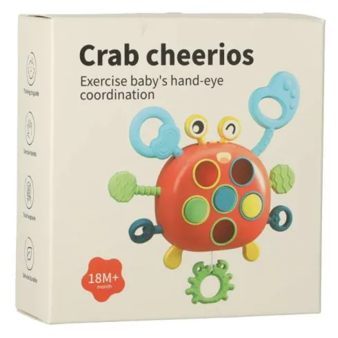Detské hryzátko Krab - montessori zmyslová hračka