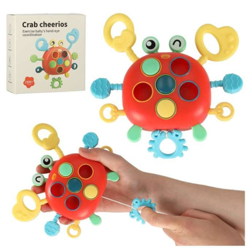 Detské hryzátko Krab - montessori zmyslová hračka