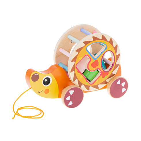 Drevený triedič na povrázku Ježko