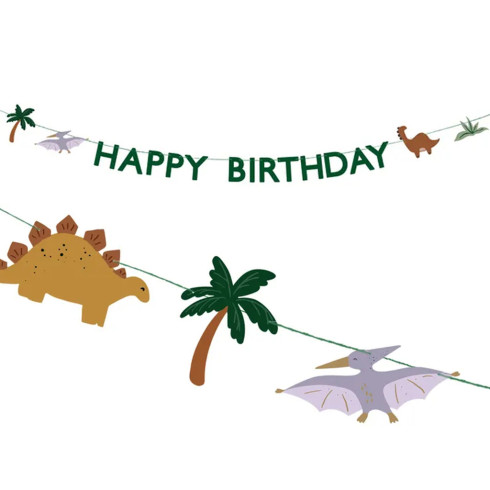 Girlanda HAPPY BIRTHDAY Dinosaurus 300 cm