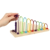 Guličkové počítadlo s číslicami - drevený triedič abakus