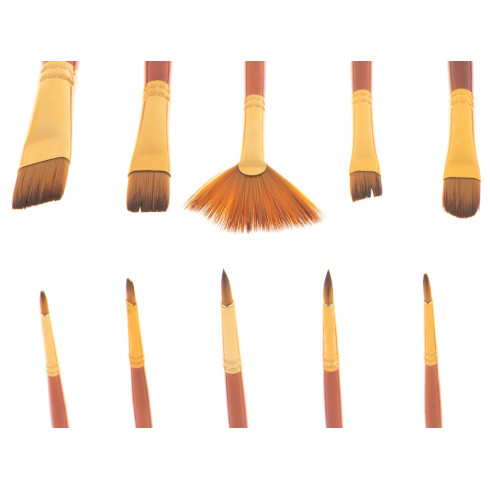 Maliarske štetce umelecká sada 10ks, červená