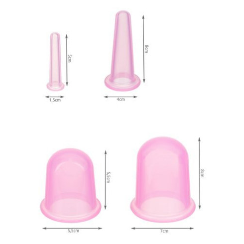 Masážna sada silikónových baniek + valček 