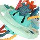 Montessori zábavná hračka pre batoľatá - hryzátko, šnúrky, gombíky
