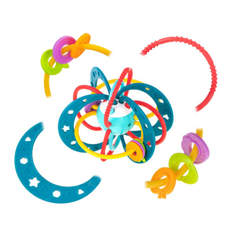 Montessori zmyselná hračka pre batoľatá - hrkálka, hryzátko