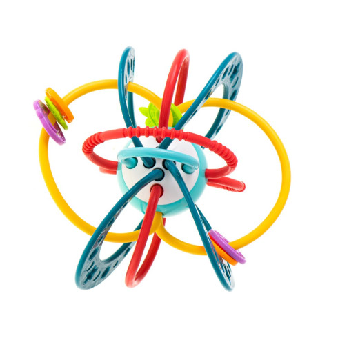 Montessori zmyselná hračka pre batoľatá - hrkálka, hryzátko