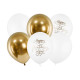 Narodeninové balóny Happy Birthday To You - zlato biele, 6 ks
