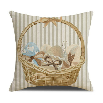 Povlak na polštář s velikonočním motivem 45x45 cm - košík