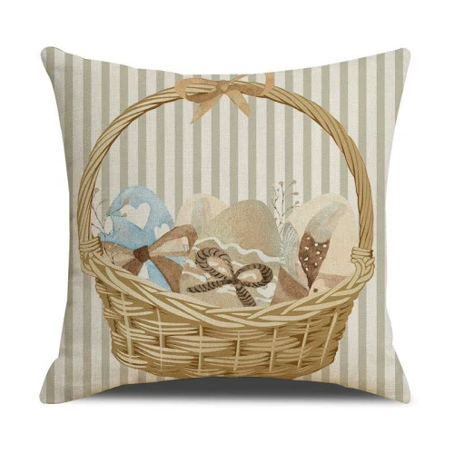 Obliečka na vankúš s veľkonočným motívom 45x45 cm - Košík