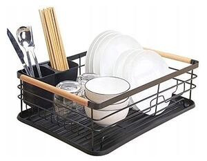 Odkvapkávač na riad - čierny