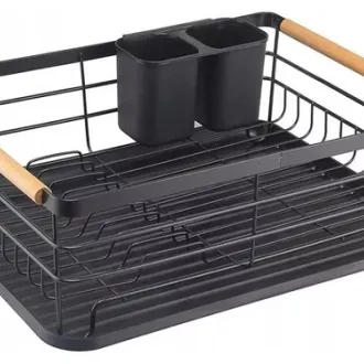 Odkvapkávač na riad - čierny