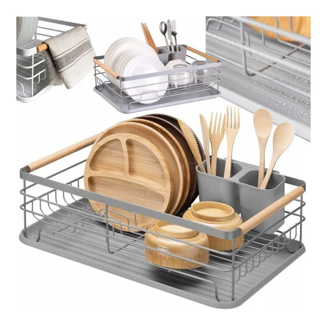 Odkvapkávač na riad - šedý