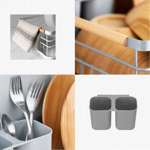 Odkvapkávač na riad - šedý