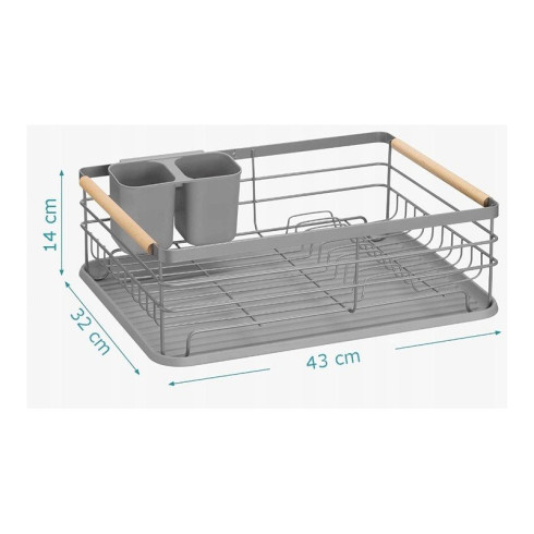 Odkvapkávač na riad - šedý