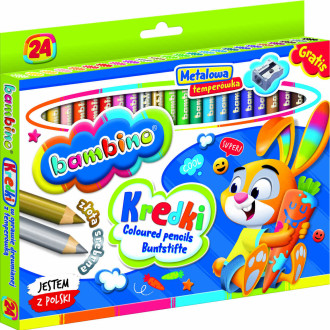 Pastelky v drevenom ráme 24 farieb + strúhadlo