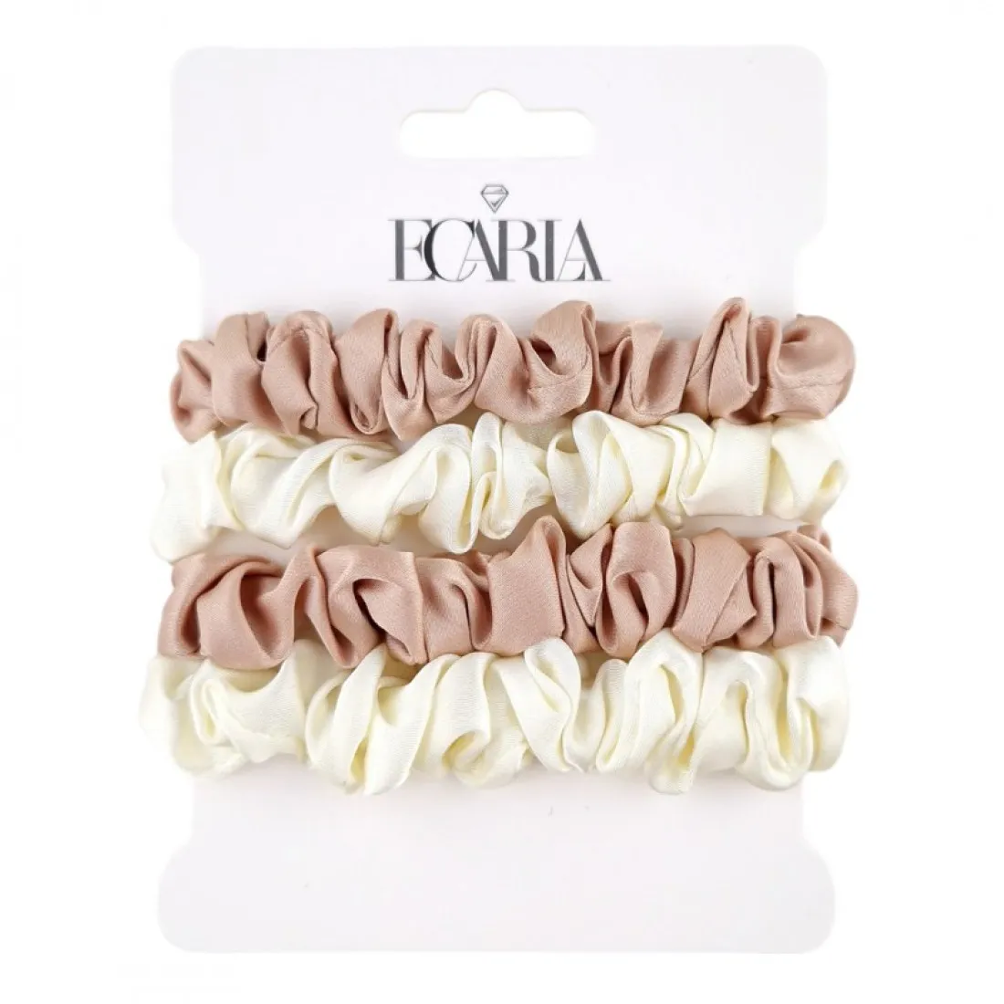 Sada 4 gumičiek do vlasov - staro ružová a krémová