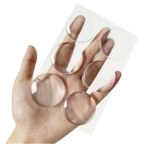 Samolepiaci silikónový chránič steny, zarážka dverí, 6ks