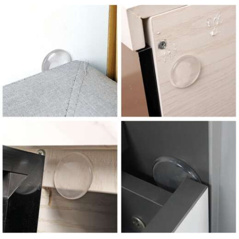 Samolepiaci silikónový chránič steny, zarážka dverí, 6ks