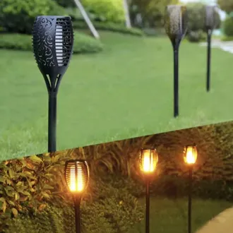 Solárna záhradná lampa LED, 3.7 V, 51 cm, sada 4 ks