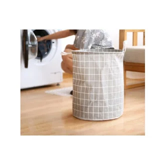 Úložný koš na hračky / prádlo 45 cm - šedý