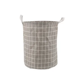 Úložný koš na hračky / prádlo 45 cm - šedý