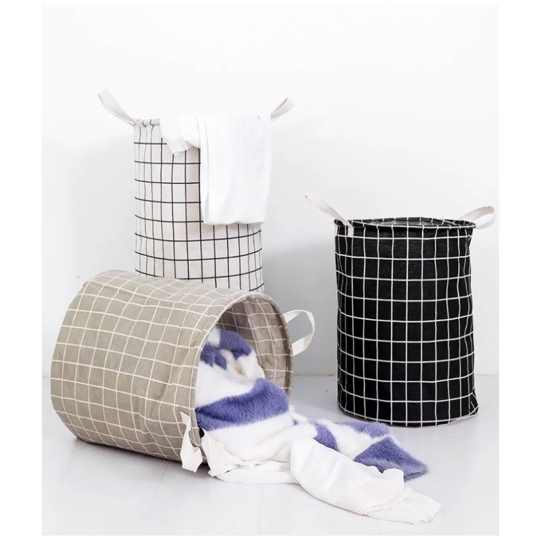 Úložný kôš na hračky / prádlo 45 cm - šedý