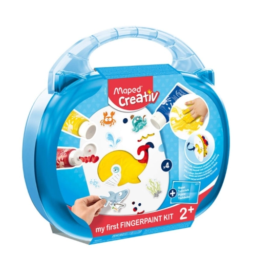 Umelecká sada farieb na maľovanie prstami v kufríku