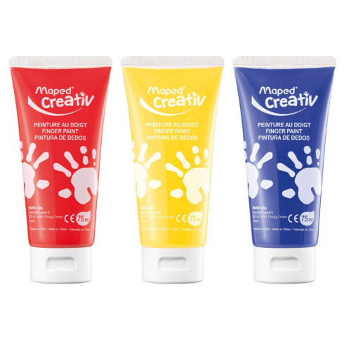 Umelecká sada farieb na maľovanie prstami v kufríku